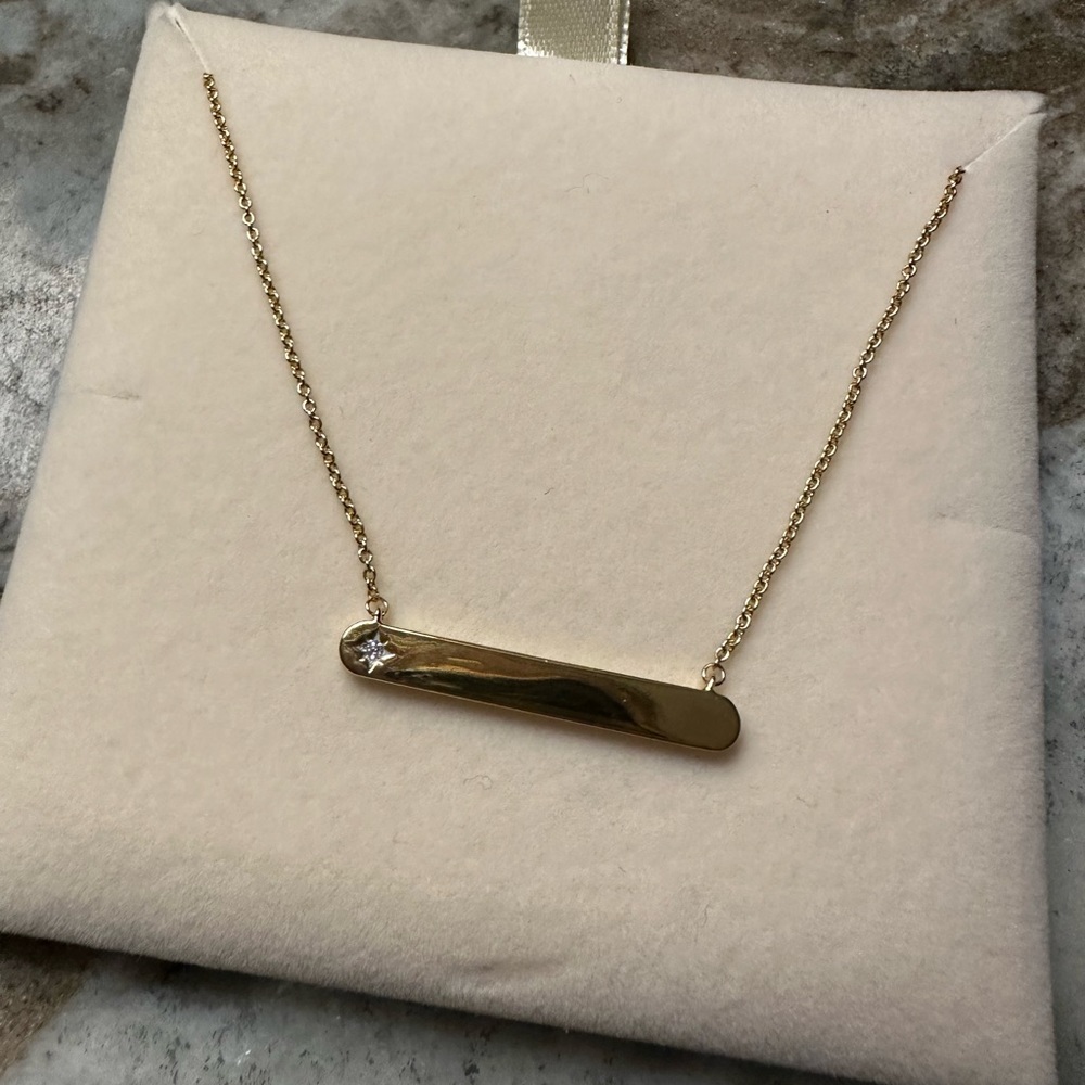 Awe Inspired Gold Bar Necklace
